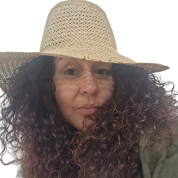 Vintage Straw HatSun HatRattan Made In The ROC Vacation - Picture 3 of 7